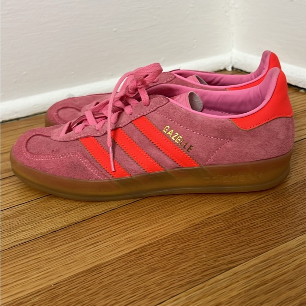Adidas Gazelle Women's Pink and Orange Sneakers